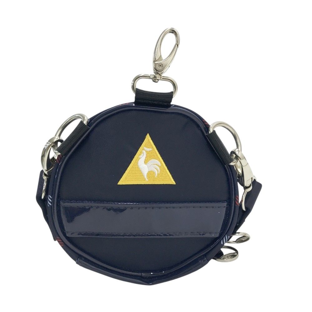 LE COQ GOLF ルコックゴルフ 2WAYポーチ チェック柄 ネイビー系