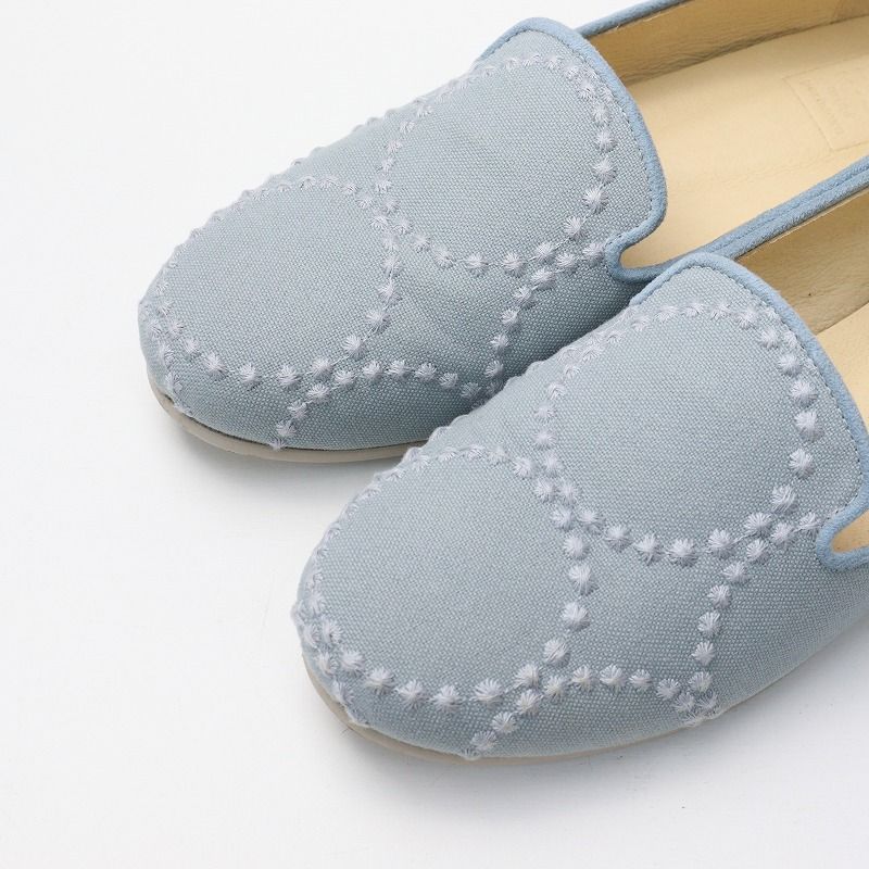 美品 2021SS ミナペルホネン mina perhonen tambourine 刺繍シューズ