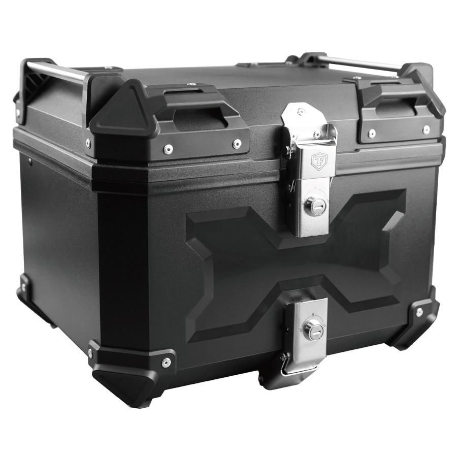 ONE STEP リアボックス バイク 45l 背もたれ バイクリアボックス大型 トップケース バイク 45l abs 大容量 軽量 ナチュラルブラック