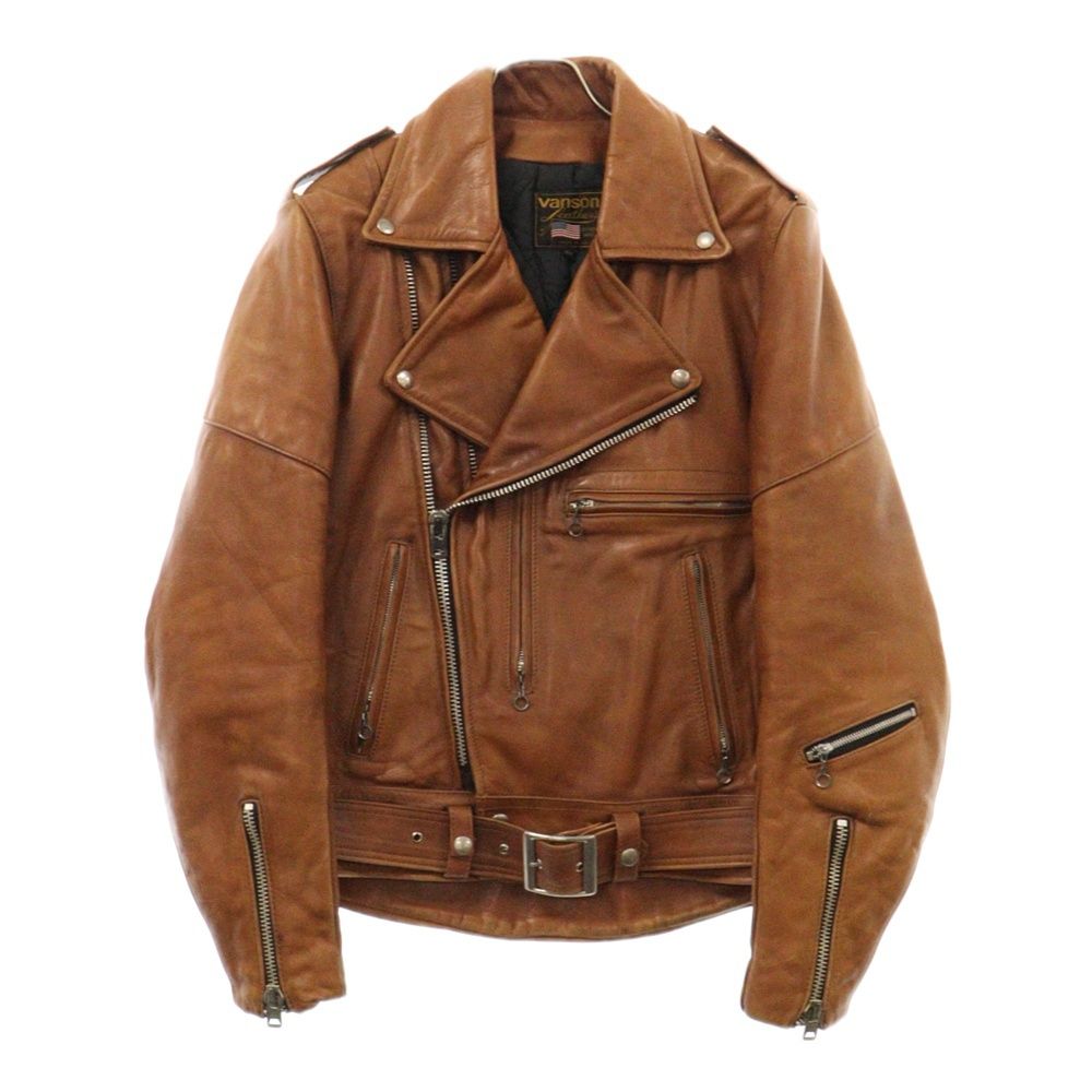 VANSON (バンソン) Ru0026R マッドマックス TALON レザー ダブル ライダース ジャケット ライトブラウン