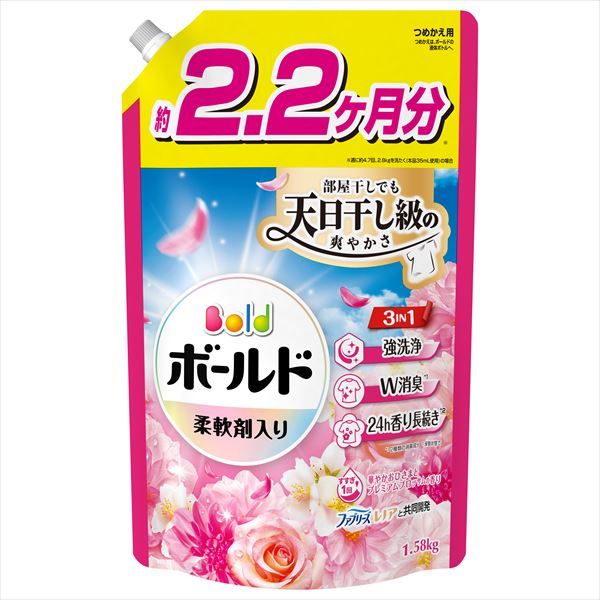 まとめ買い-6点セット ボールドジェル華やかプレミアムブロッサムの香りつめかえ用ウルトラジャンボサイズ Ｐ＆Ｇ