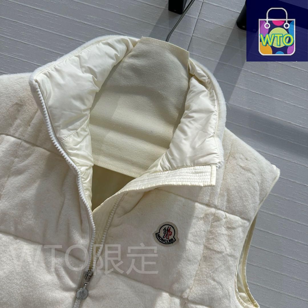 【美品】MONCLER モンクレール ダウンベスト ホワイト☆サイズXS(0) モンクレール MONCLER ダウンベスト （ホワイト