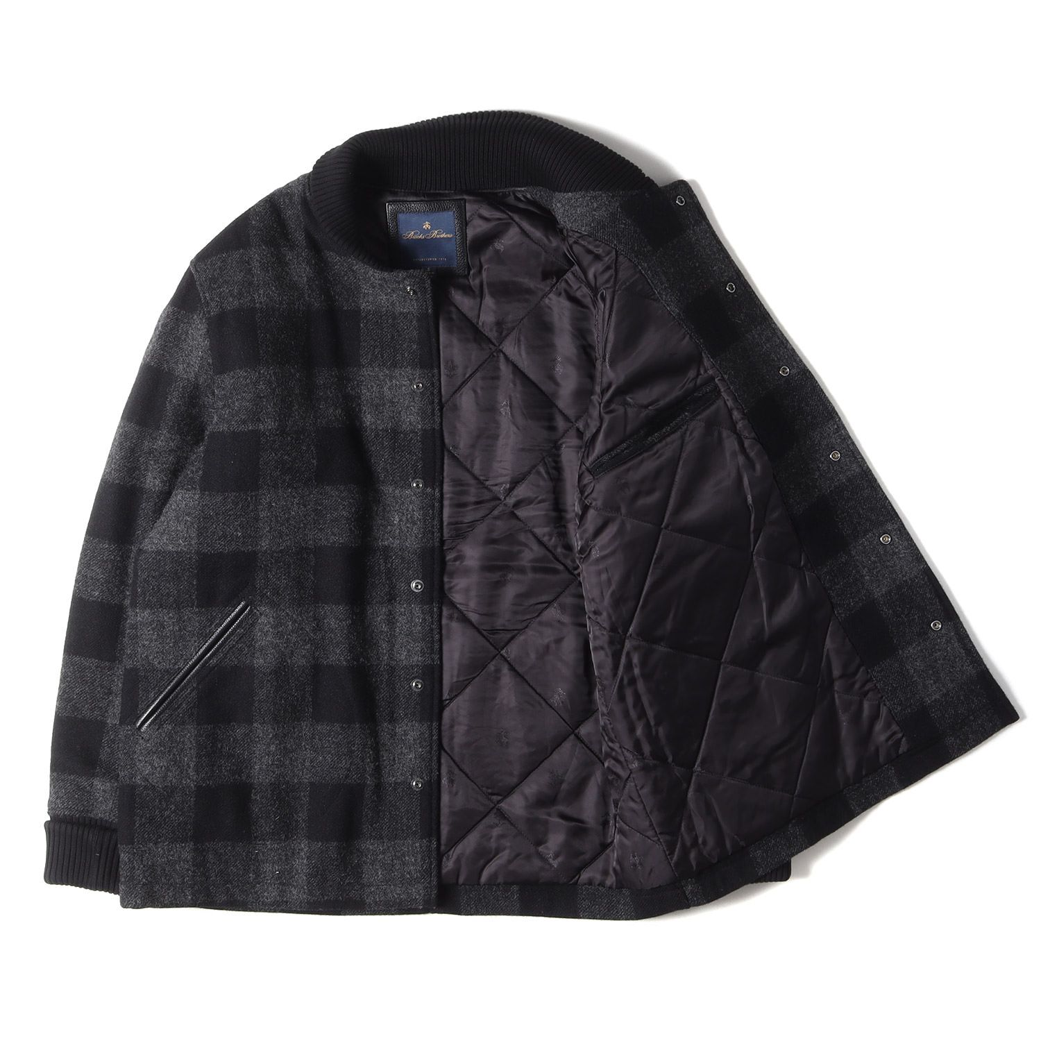 Ron Herman ロンハーマン ジャケット サイズ:S 21AW BROOKS BROTHERS 別注 MOON社 ウール ブロックチェック バーシティ  ジャケット Block Check Varsity Jacket アウター ブルゾン パテッド - メルカリ