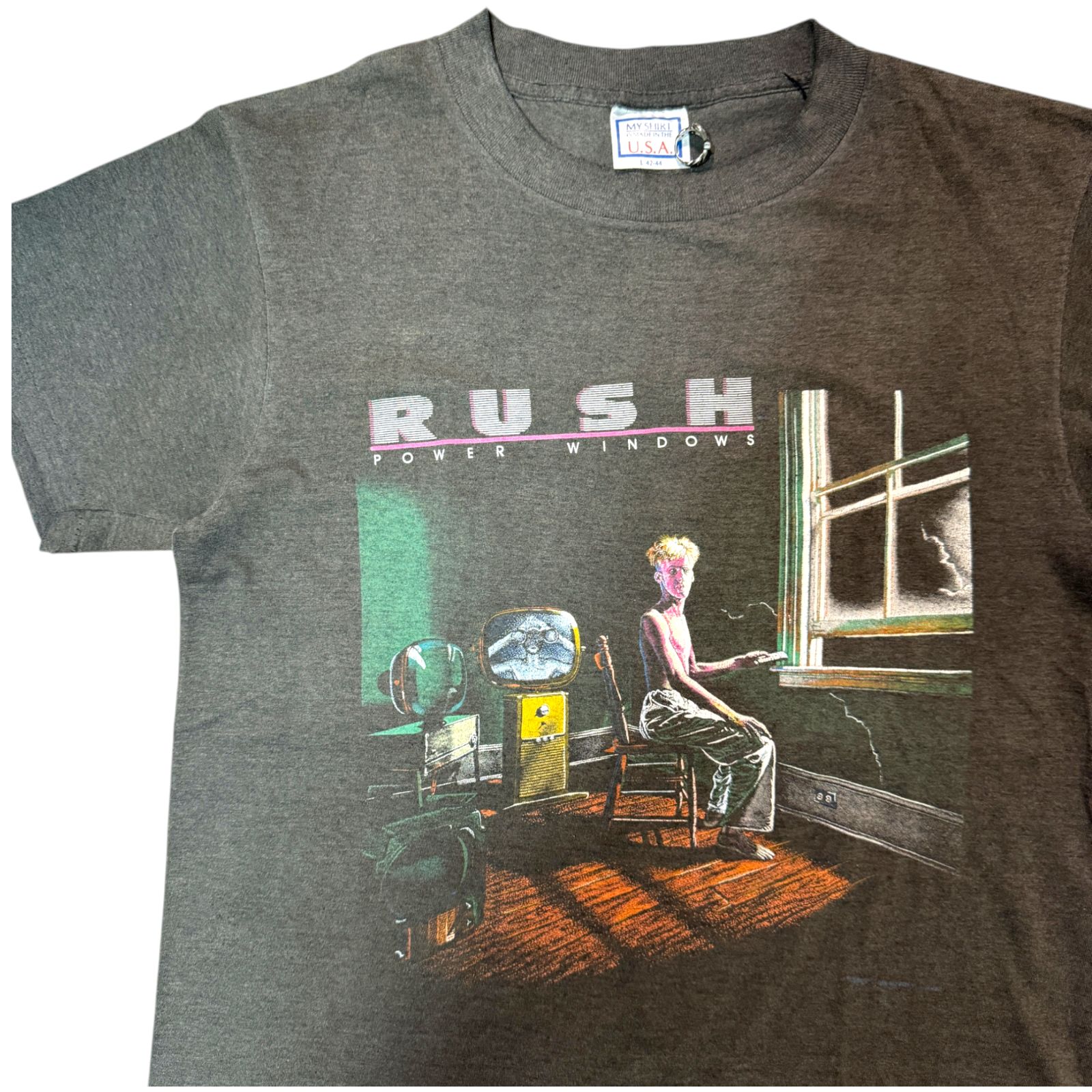 80s RUSH POWER WINDOWS Tour 1985 1986 Tシャツ Lサイズ ラッシュ 