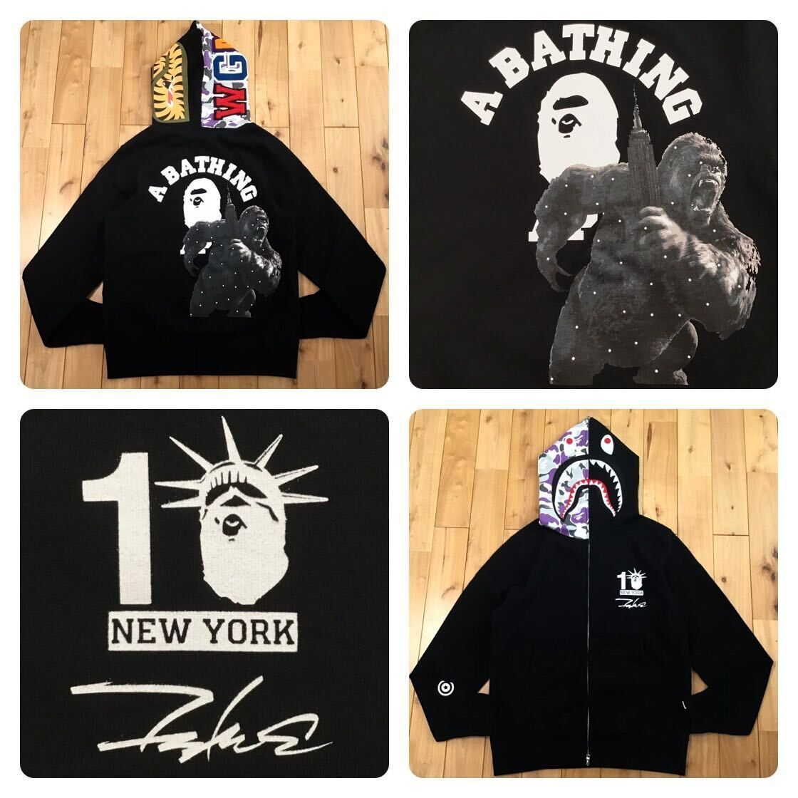 ☆NY10周年記念☆ Futura × BAPE camo シャーク パーカー shark full zip hoodie New york a  bathing ape BAPE エイプ ベイプ - メルカリ