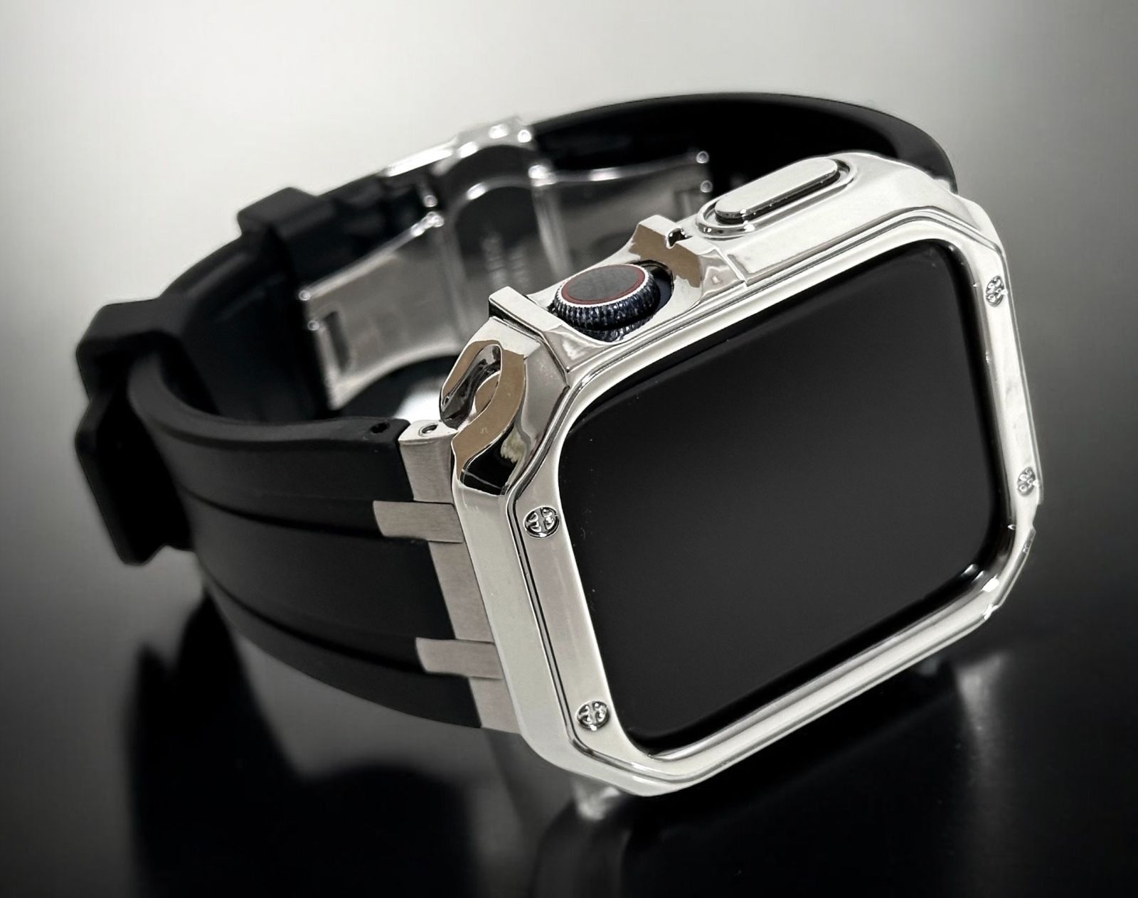 SO0Apple Watchラバーベルト　シームレスバンド　保護カバー　ケース メタルシリコンバンド B014アップルウォッチ バンド アップルウォッチ ベルト ラバーシリコン ベルト デザインベルト スポーツバンド メンズ  Apple Watch series11 10 9 8 7 6 5 4 SE Ultra 40 41 42 44 45 46mm 49 シンプル