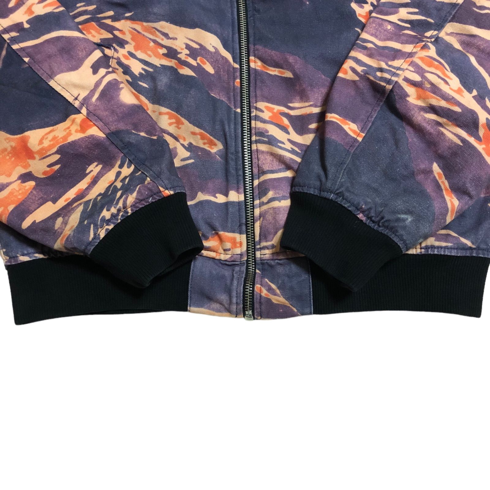 STUSSY ×LUCIEN SMITH/22AW/TIGRIS CANVAS BOMBER JACKET 迷彩　ピンク　パープル　オレンジ　Lサイズ　 ボンバージャケット　ma-1