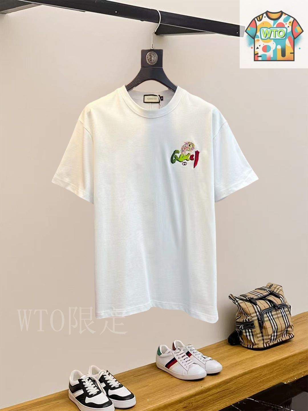 今日特価】GUCCI 2025SS 刺繍 LOGO ショートスリーブ - メルカリ