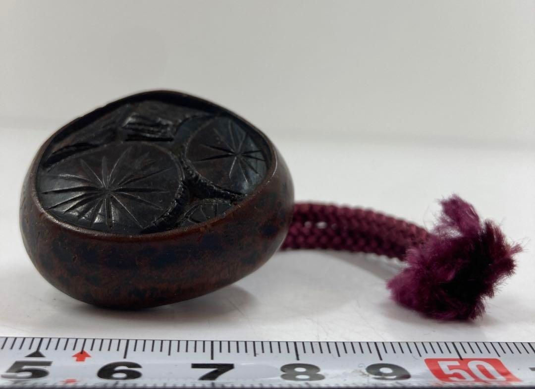  江戸時代 木彫栗根付 重さ15 g 東ま5 1119 その他 コレクション