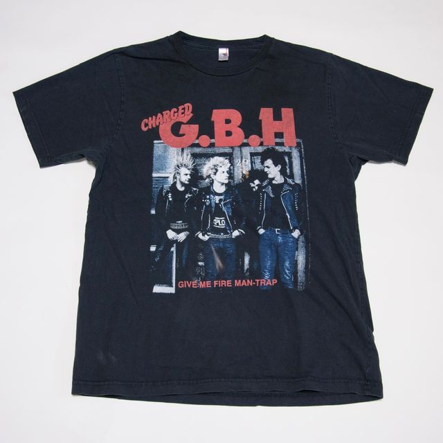 GBH バンド Tシャツ ミュージック 80s UK ハードコア パンク 80年代 ロック Give me fire 1982年 anvil 黒 古着  vintage 【L】 - メルカリ