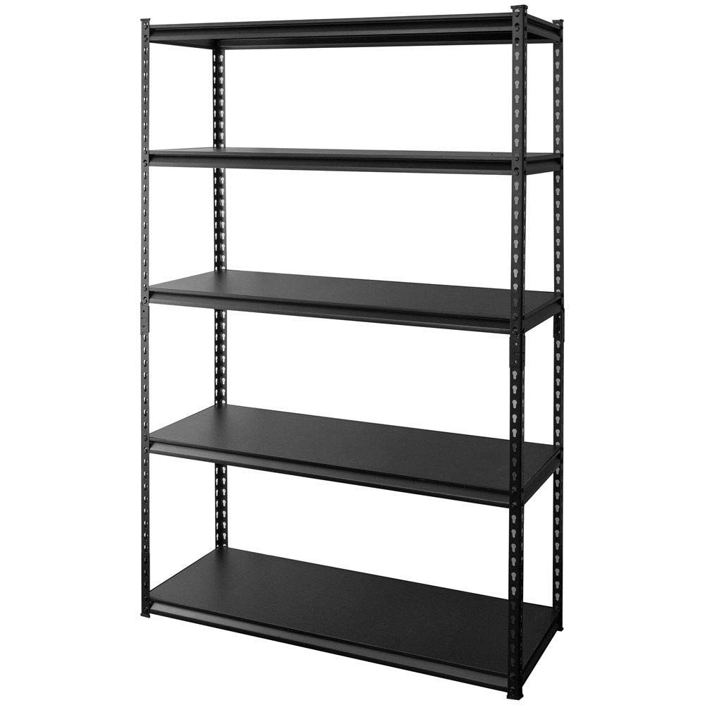 【新着商品】スチールラック ラック メタルラック 幅120cm 5段 アイリスプラザ STR-1200 ブラック 幅約120×奥行約46×高さ約183