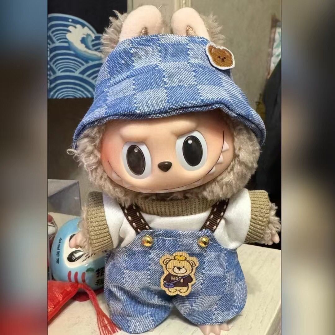 5点セット LABUBU 15/17cm ぬい服　着ぐるみ　可愛いセット ラブブ 新品3点セット labubuラブブ ぬいぐるみ服17cmドレス着せ替え