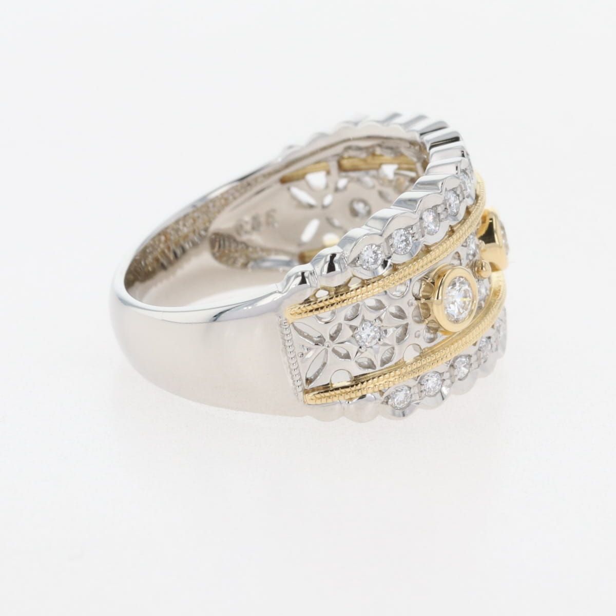 メレダイヤ デザインリング 13.5号 Pt900 【中古】 メレダイヤ