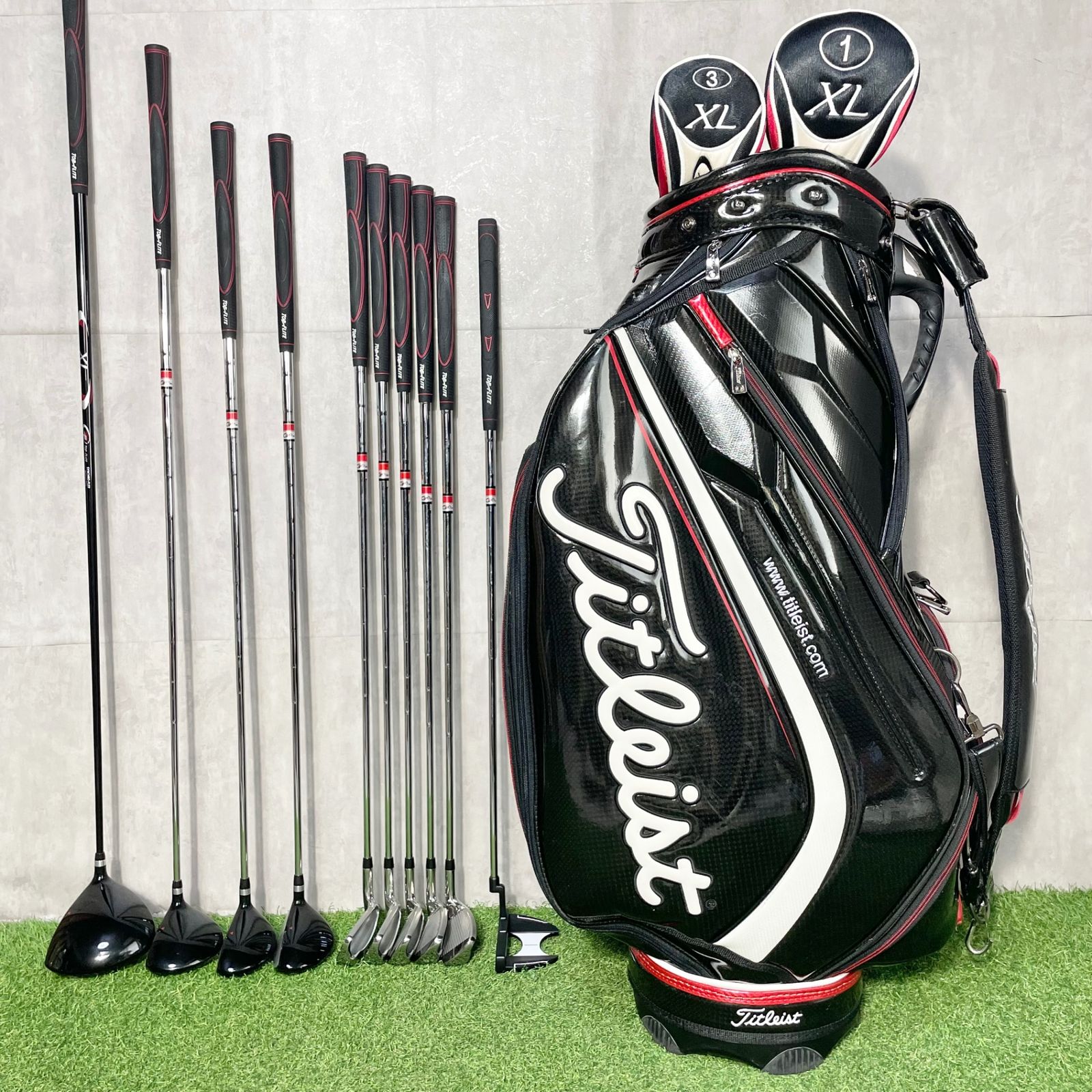 貴重レフティ】Titleist TOP FLITE ゴルフクラブセット 10本 SR