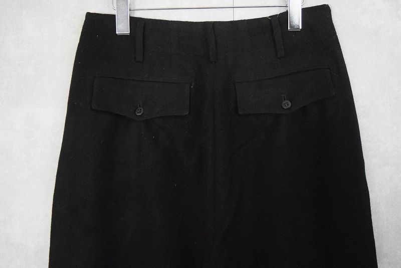 80～90's Yohji Yamamoto POUR HOMME 3タック ウールスラックス BLACK