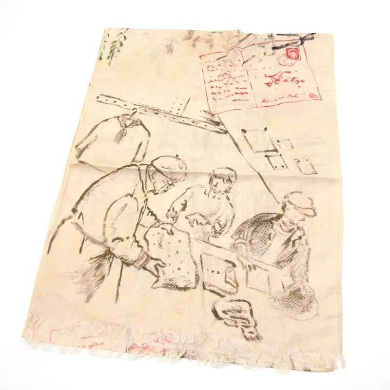 ♥ Porter Classic ポータークラシック スケッチストール SKETCH STOLE PC-011-2488-0050-0900 コットン 日本製 KHAKI 28010768