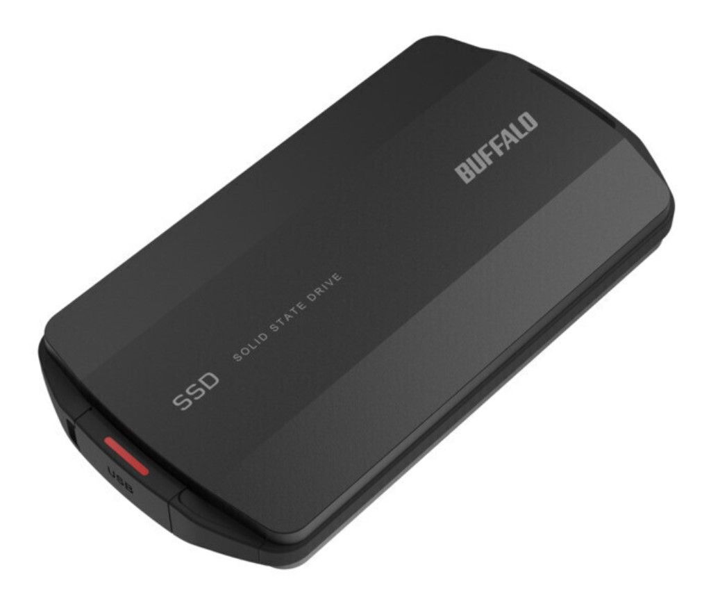 |在庫あり BUFFALO バッファロー SSD-PHP4.0U3-BA ブラック PC対応 USB3.2 Gen2 対応 高速モデル TypeA-C対応