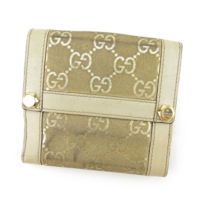 GUCCI グッチ 二つ折り財布 スエード レザー GG柄 【公式通販】 GUCCI グッチ 二つ折り財布 スエード レザー GG柄 【公式通販】