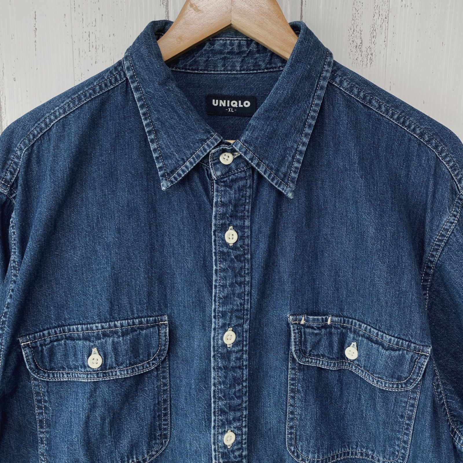 オールドユニクロのデニムシャツ オールドユニクロ OLD UNIQLO デニムシャツ XL - メルカリ
