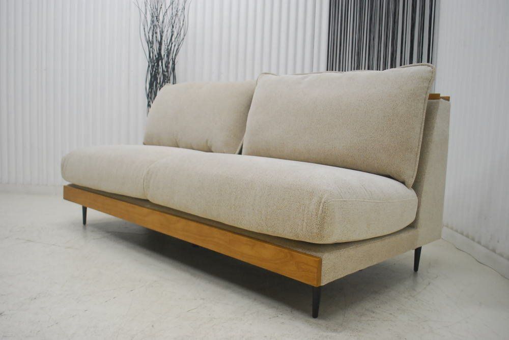 アウトレット 現品限り 一部 大 北欧調ナチュラルモダン ファブリック 背棚付き フェザー入り ３人掛け USTAUSTRALIA_COM_AU