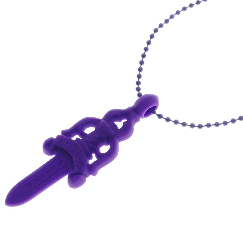 CHROME HEARTS クロムハーツ RUBBER LARGE DAGGER ラバーラージダガーラバーネックレス パープル