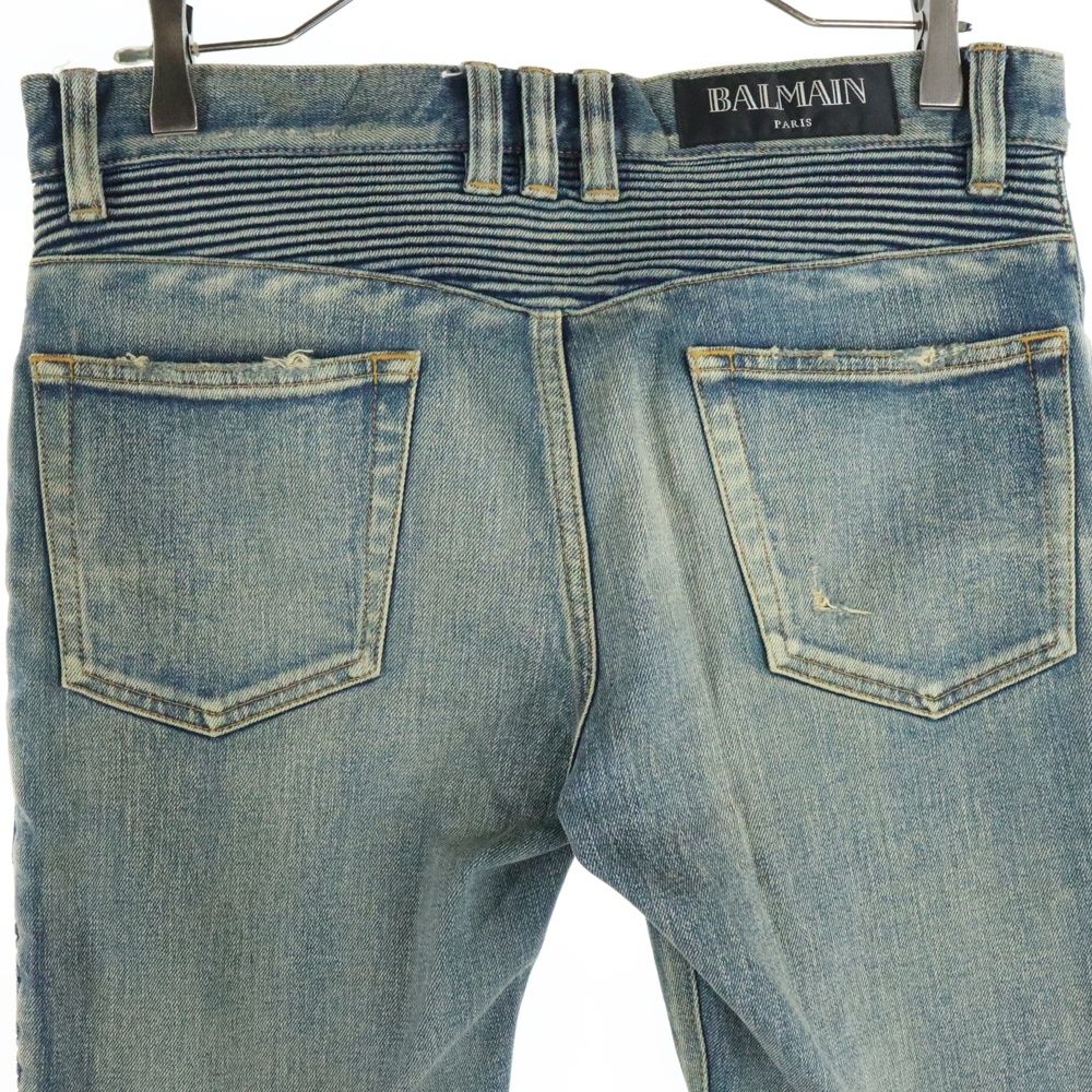 BALMAIN バルマン ダメージデニムクラッシュ加工 - 切り デニム 