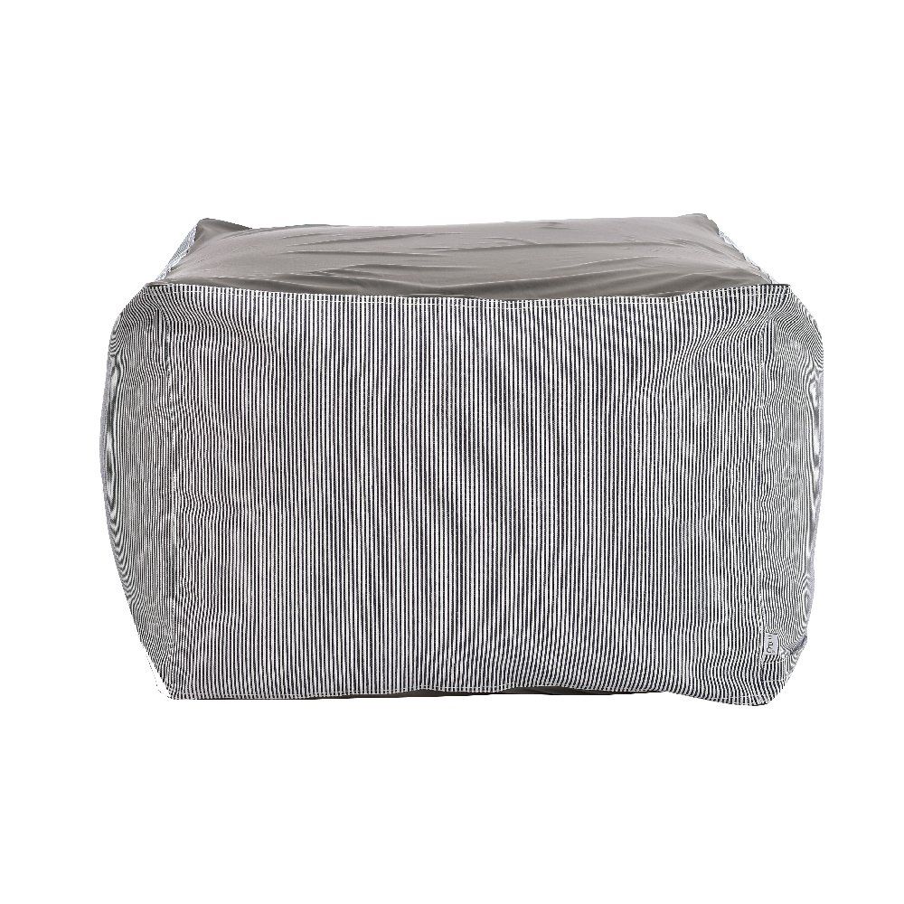 フレックス販売 ビーズクッション 埋もれる幸せ 日本製 2WAYキューブ ヒッコリー グレー Lサイズ PCM-6516CS