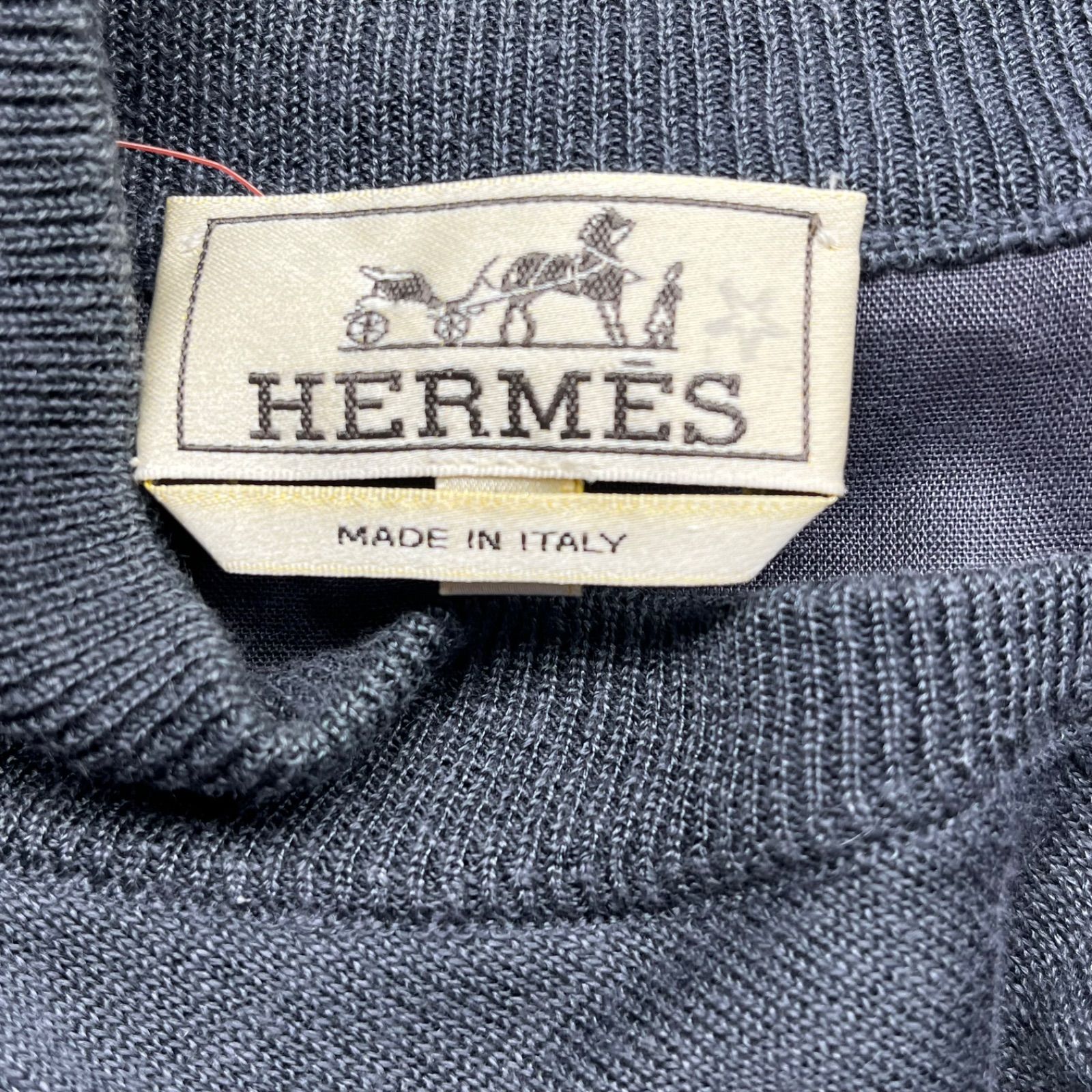○エルメス HERMES 麻、絹混 ジップアップ トップス カットソー