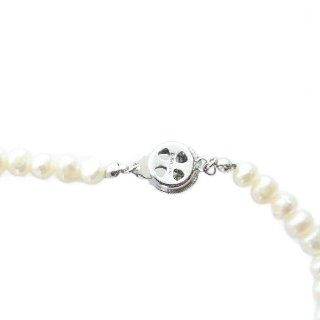ノーブランド品 ネックレス アクセサリー パール 真珠 Silver925 6mm  