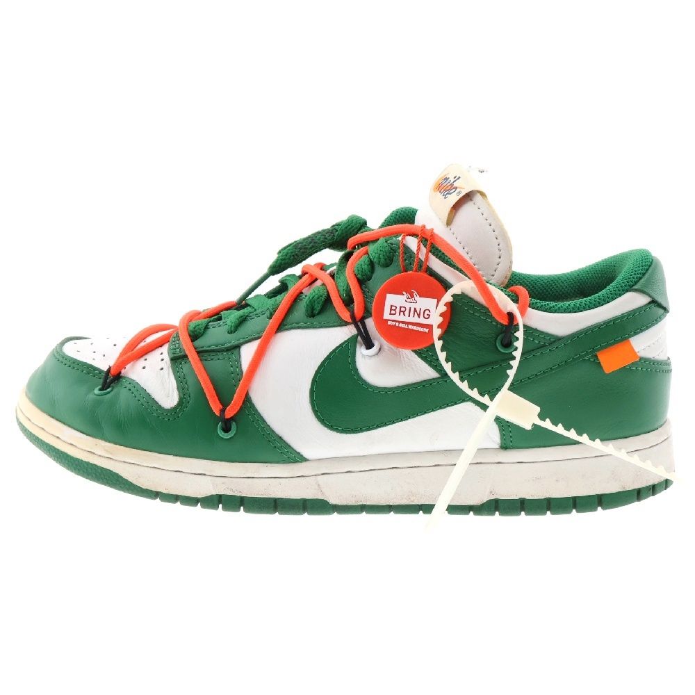 NIKE (ナイキ) ×OFF-WHITE DUNK LOW LTHR / OW オフホワイト ダンクロー スニーカー グリーン/ホワイト  US9/27cm CT0856-100