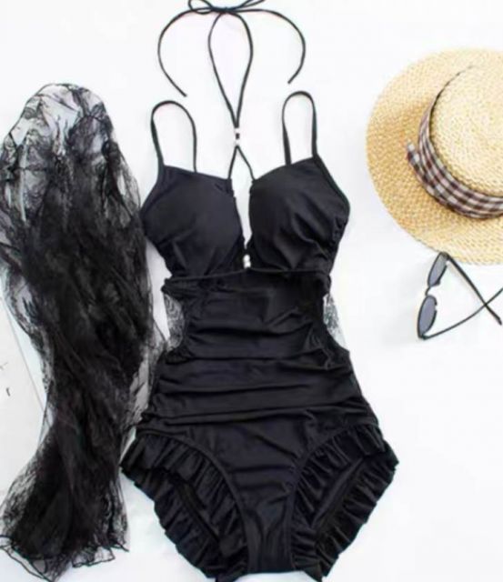 水着 モノキニ 三角ビキニ セクシービキニ レースカーディガン付