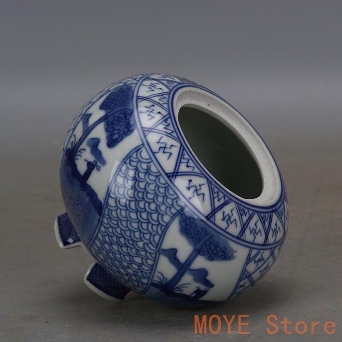 手磁器青花五良大甫香炉 香薫炉 香道具 現代工芸品 美術品 置物 手磁器青花五良大甫香炉 香薫炉 香道具 現代工芸品 美術品 置物