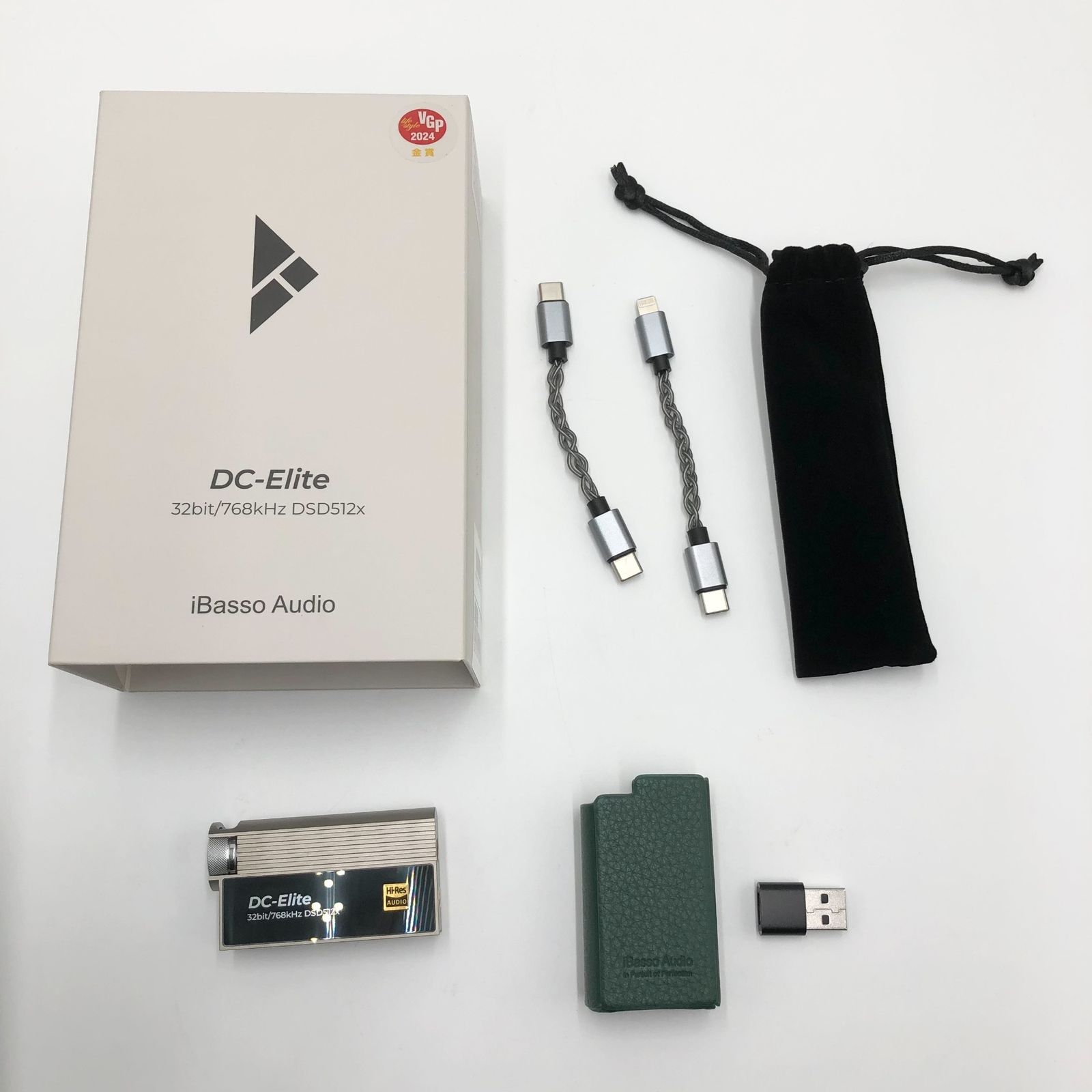 VGP2025金賞 iBasso Audio DC-Elite アイバッソ フラッグシップポータブルDAC|AMP USBDAC ROHM社 BD34301EKV DACチップ 3.5mm 4.4mm SPDIF DSD512