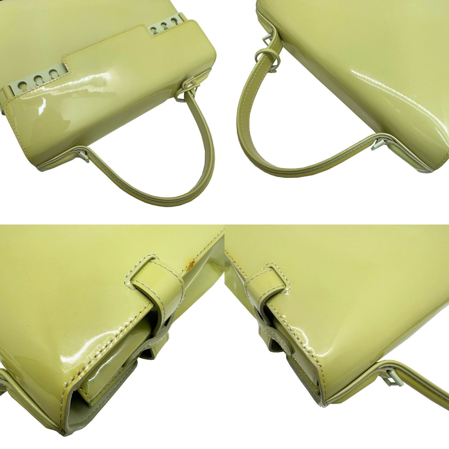 DELVAUX デルボー タンペートMM エナメル アマンド 2WAYバッグ 