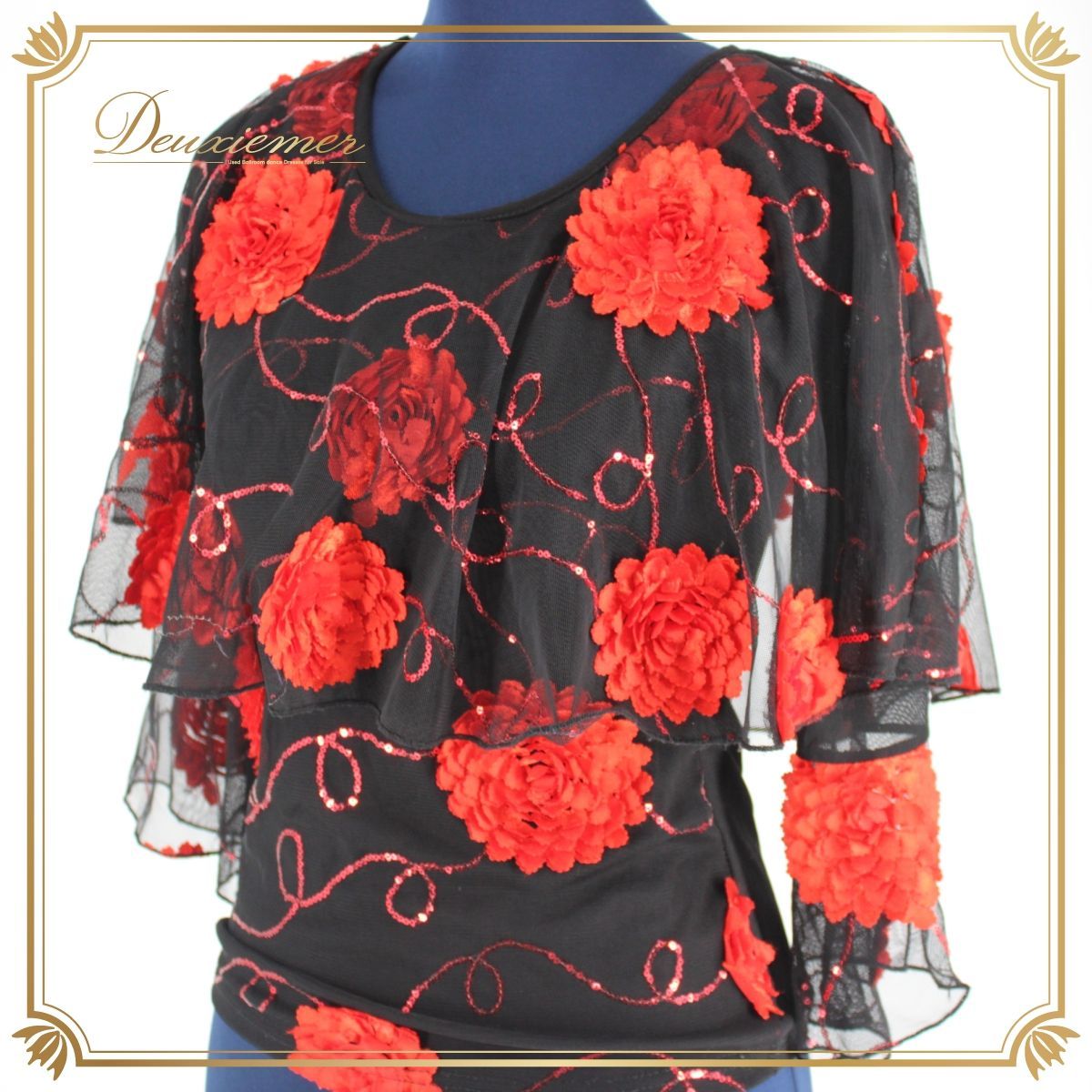 gentil】黒花柄準正装ドレス2998 gentil】黒花柄準正装ドレス2998