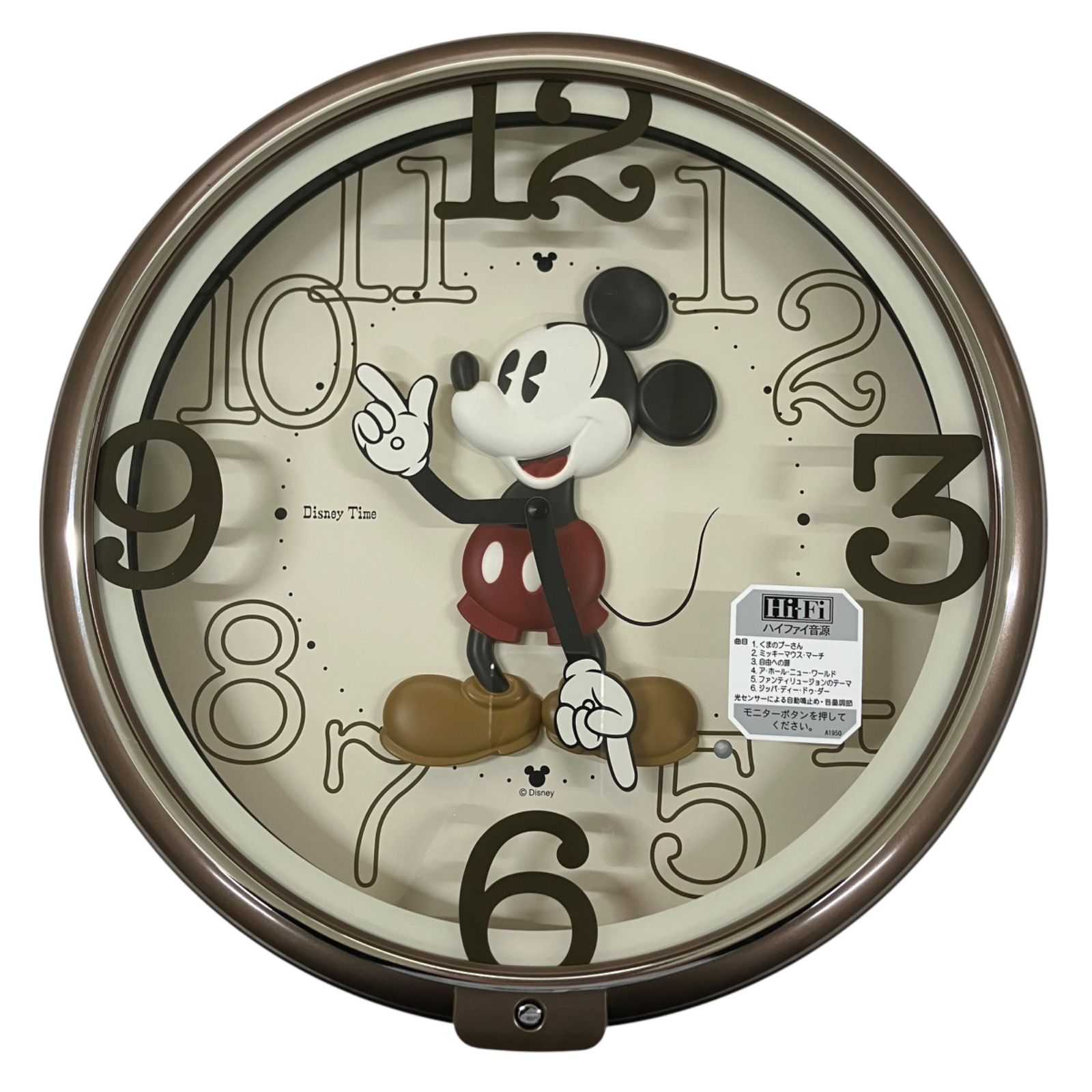 WJ37 セイコークロック Seiko Clock 掛け時計 ディズニーミッキーマウス 6曲 メロディ ミッキー-フレンズ ディズニータイム FW576B