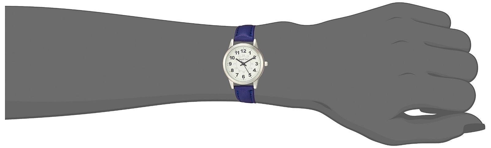 アナログ アマルフィディア 防水 腕時計 革ベルト 白 文字盤 アリアス -163 レディース ブルー