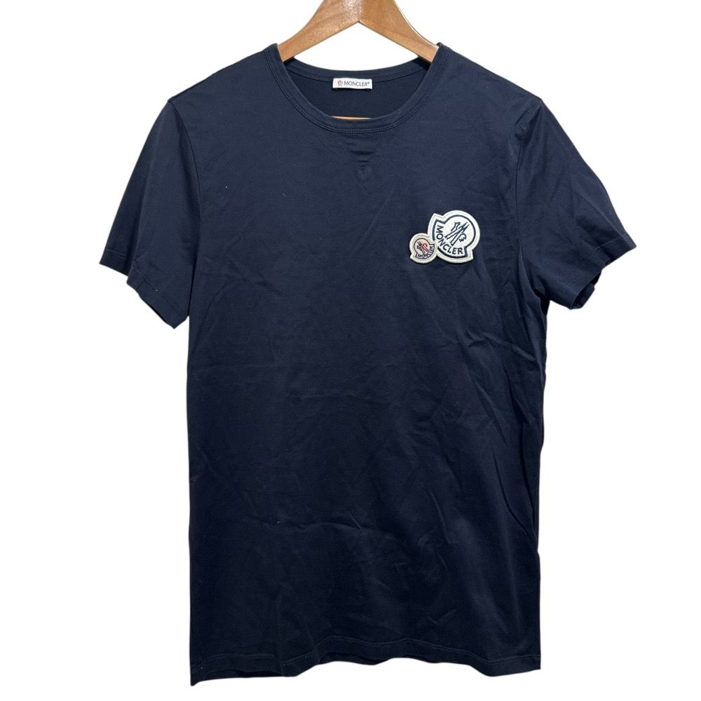 美品 MONCLER モンクレール 半袖 ロゴワッペン Tシャツ カットソー M  