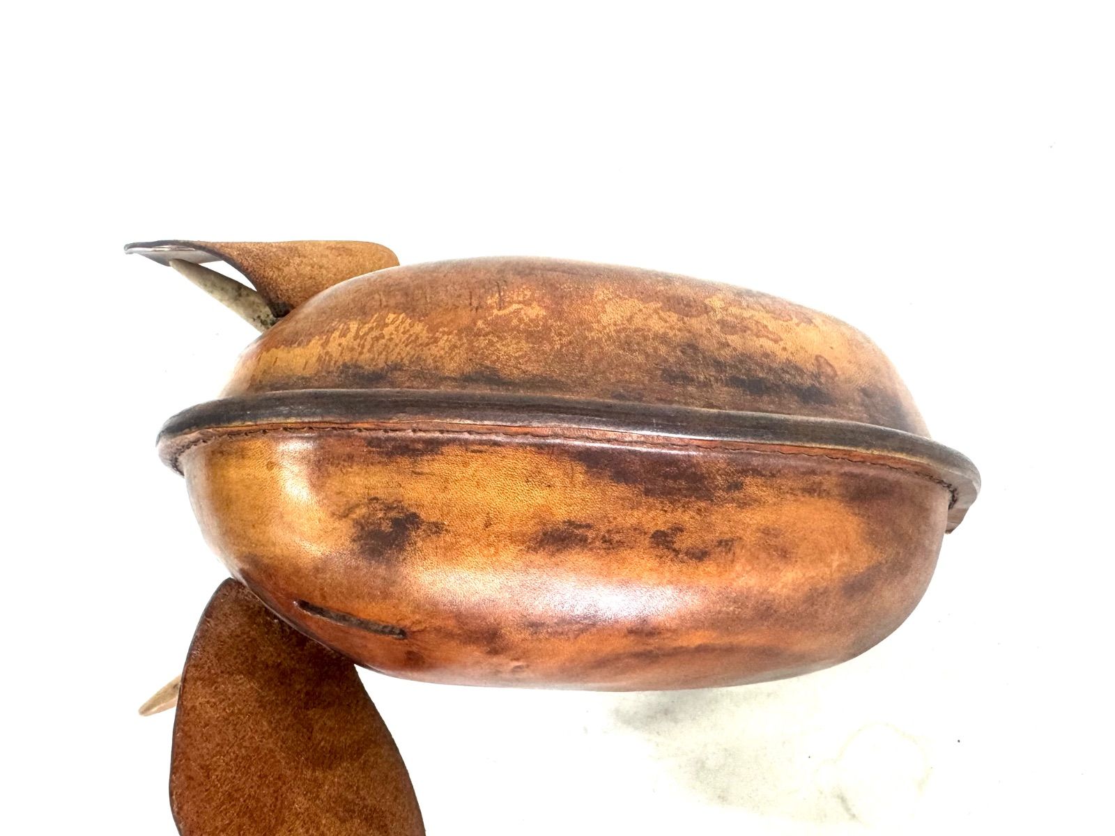 鴻池製作所 レザー貯金箱 マンモス ゾウ 象 貯金箱 本革 昭和レトロ