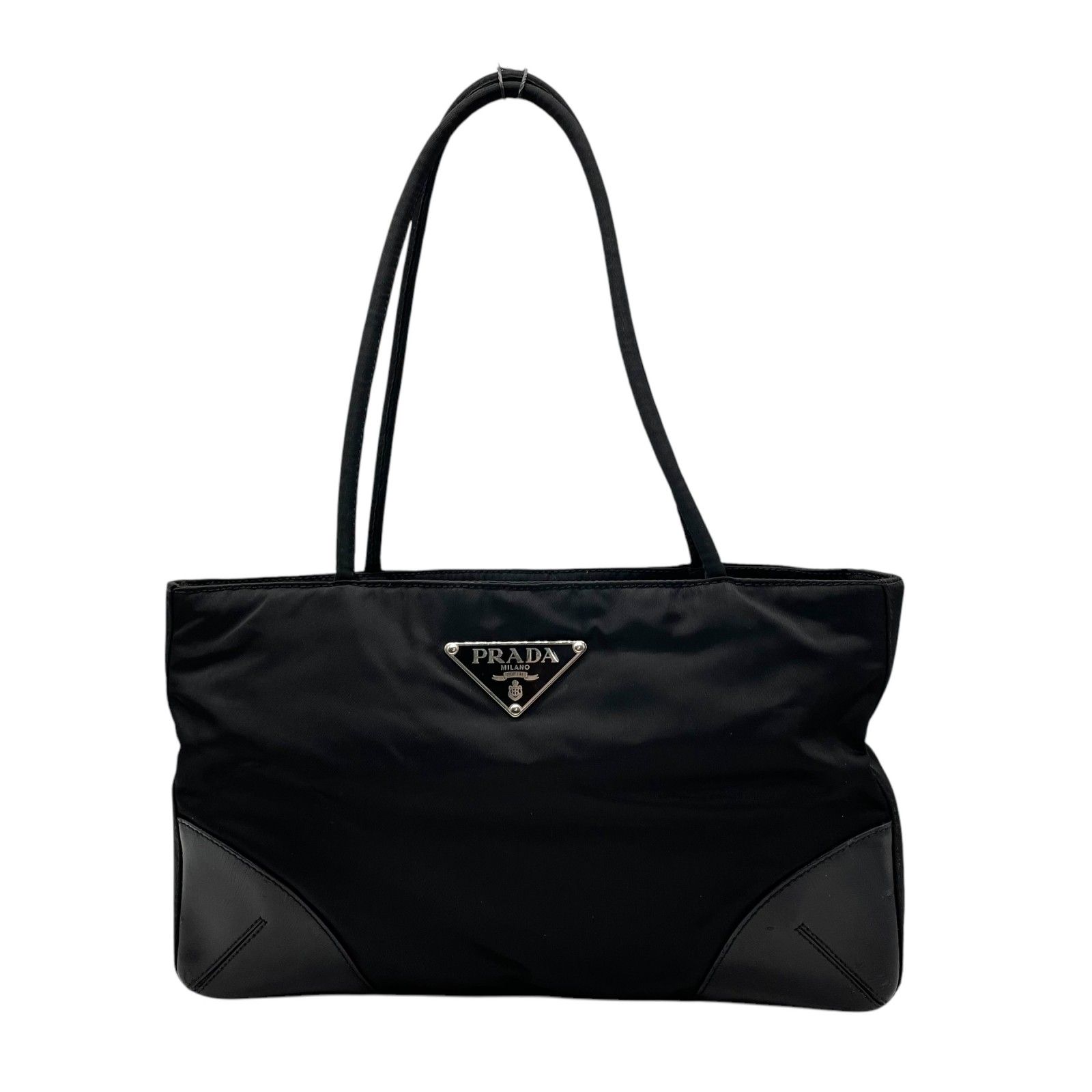 美品 プラダ PRADA ショルダー ハンドバッグ バッグ ナイロン レザー 