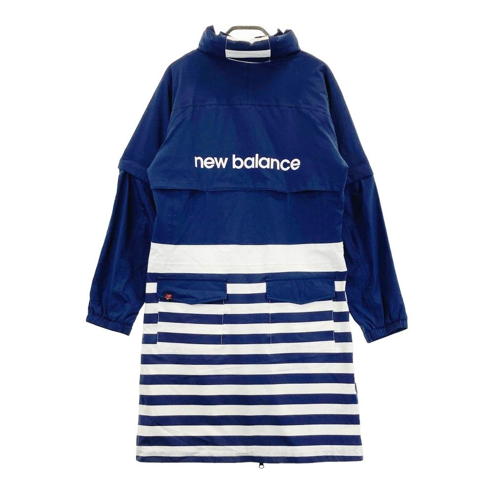 サイズ：2 NEW BALANCE GOLF ニューバランス  3way レインワンピース ボーダー柄 ネイビー系 [240101463162] ゴルフウェア レディース ストスト NEW BALANCE GOLF ニューバランス 3way レインワンピース