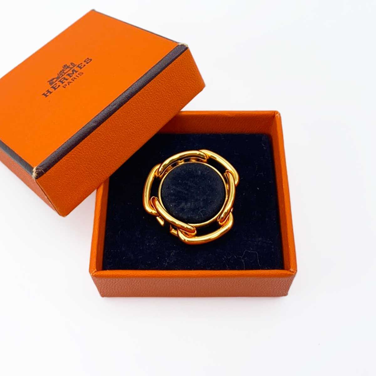HERMES シェーヌダンクル スカーフリング スカーフ カレ GP ゴールド 管理番号 9247