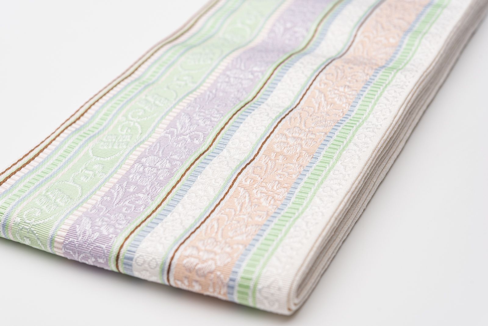 カラフルな縞に花 パステル