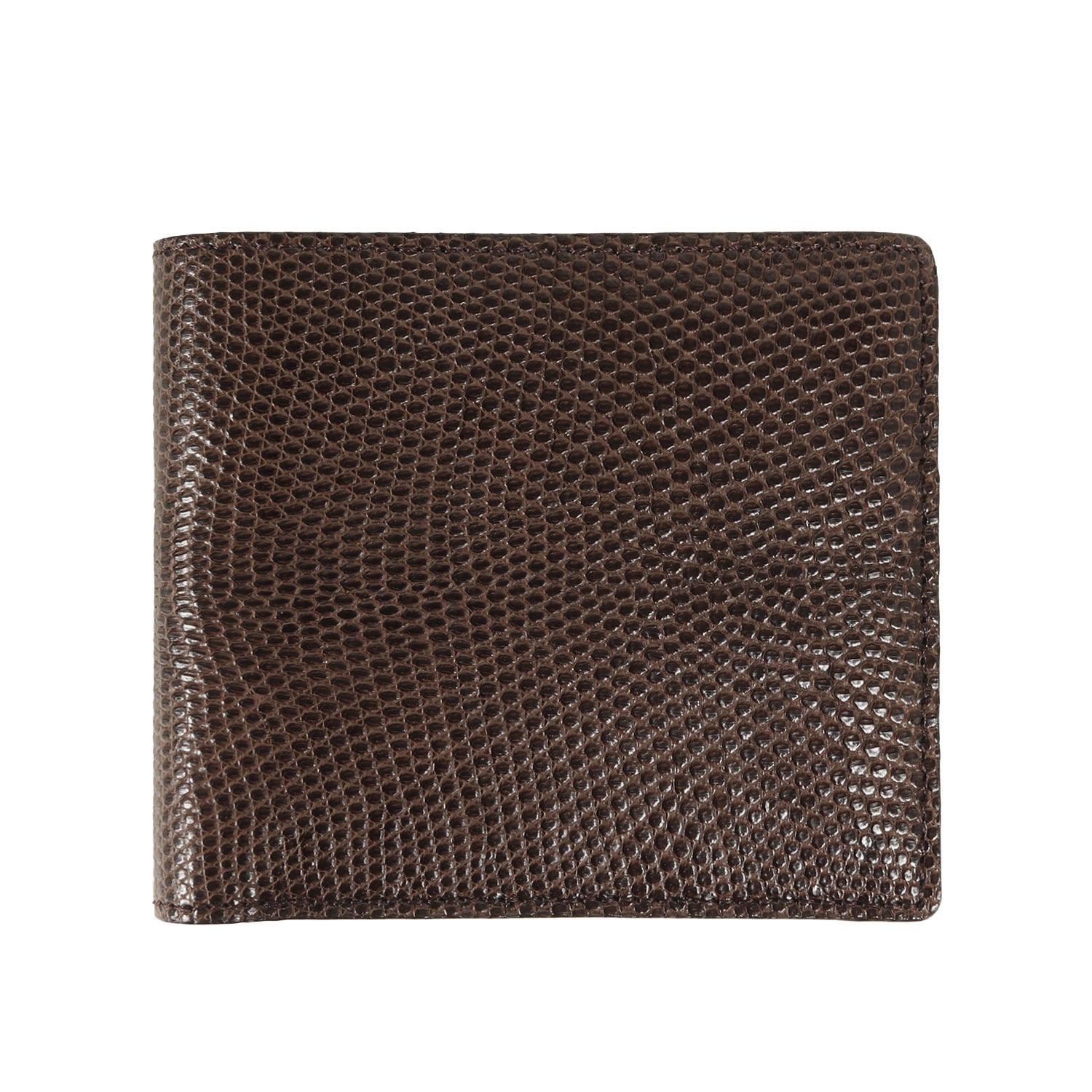 PELLE MORBIDA ペッレ モルビダ 財布 ブラウン | リザードレザー 二つ折り ウォレット LI004 | MADE IN JAPAN | ブランド ファッション 小物 雑貨 メンズ