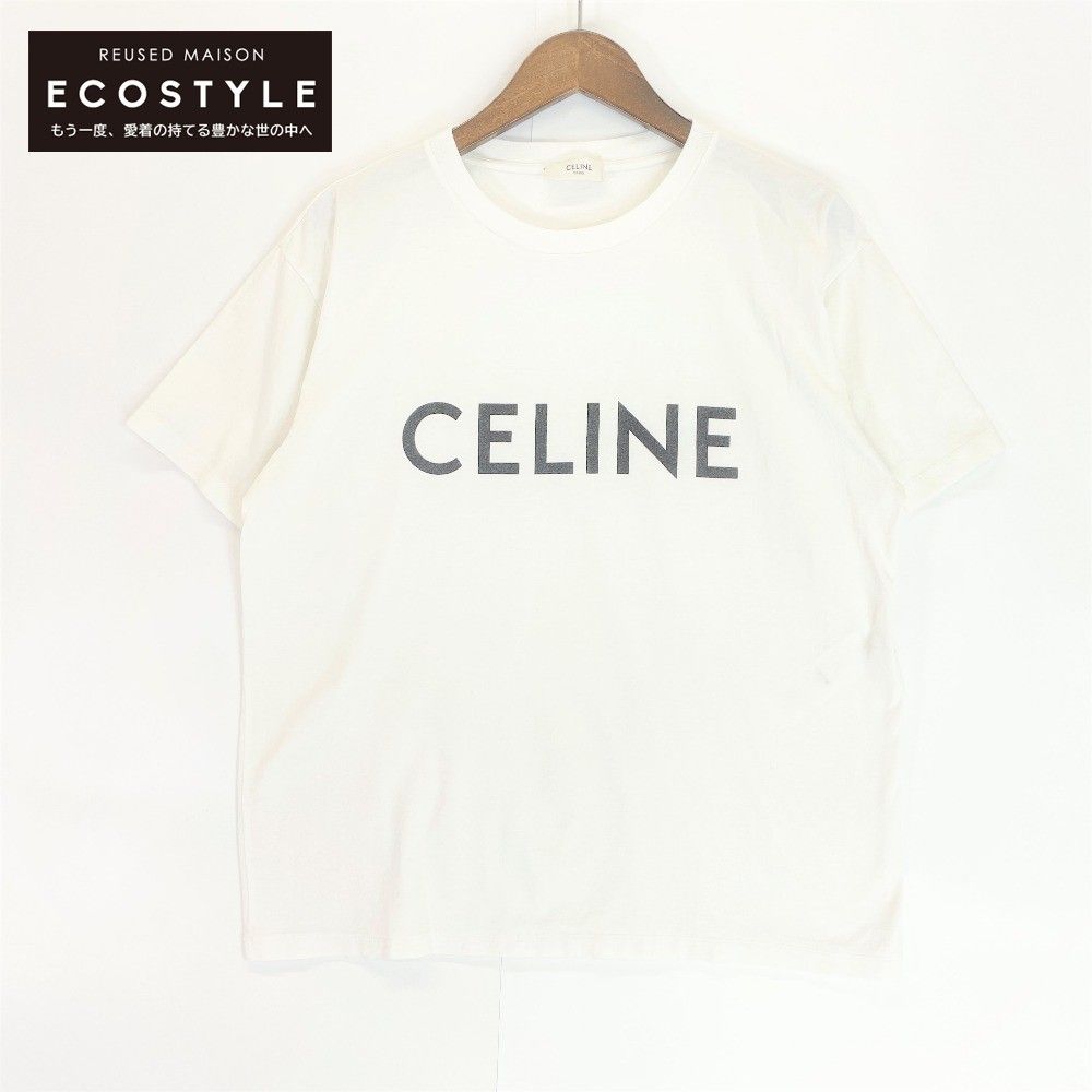 CELINE セリーヌ ホワイト 2X681671Q ロゴ ルーズTシャツ XS - メルカリ