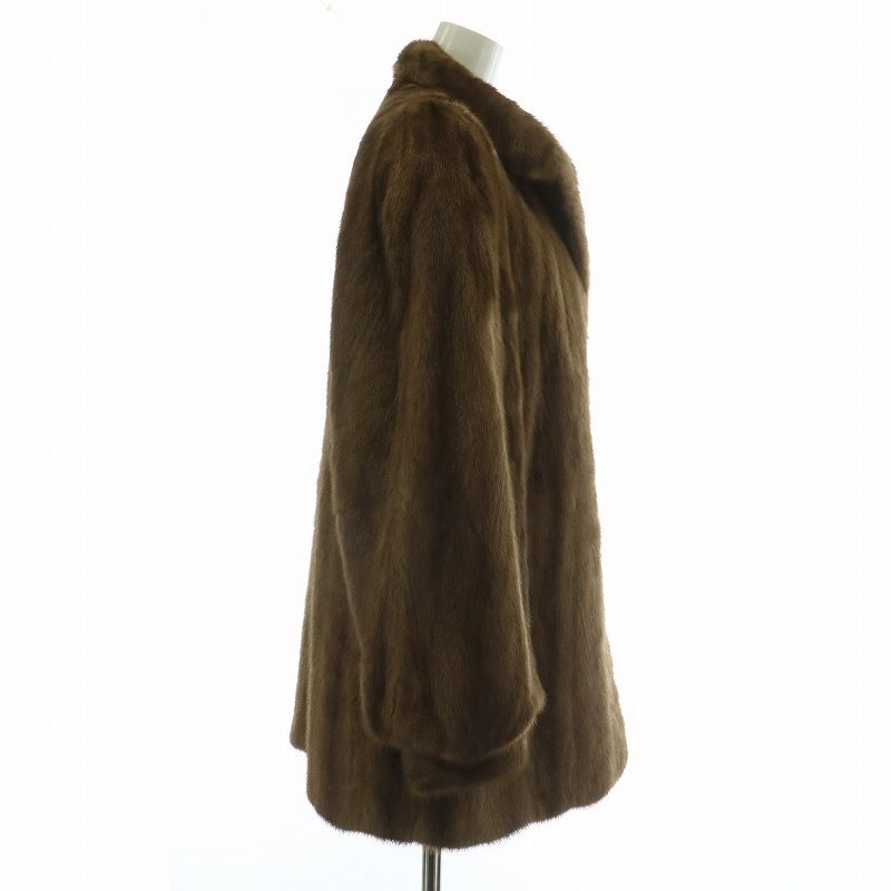 ★値下げ★美品★MINK ミンク 本毛皮コート リアルファー 11 ブラウン ☆値下げ☆美品☆MINK ミンク 本毛皮コート リアルファー 11