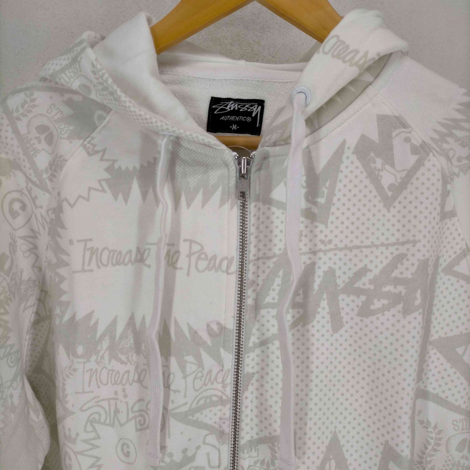 ステューシー Stussy AUTHENTIC GeAR 総柄ジップアップパーカー メンズ 