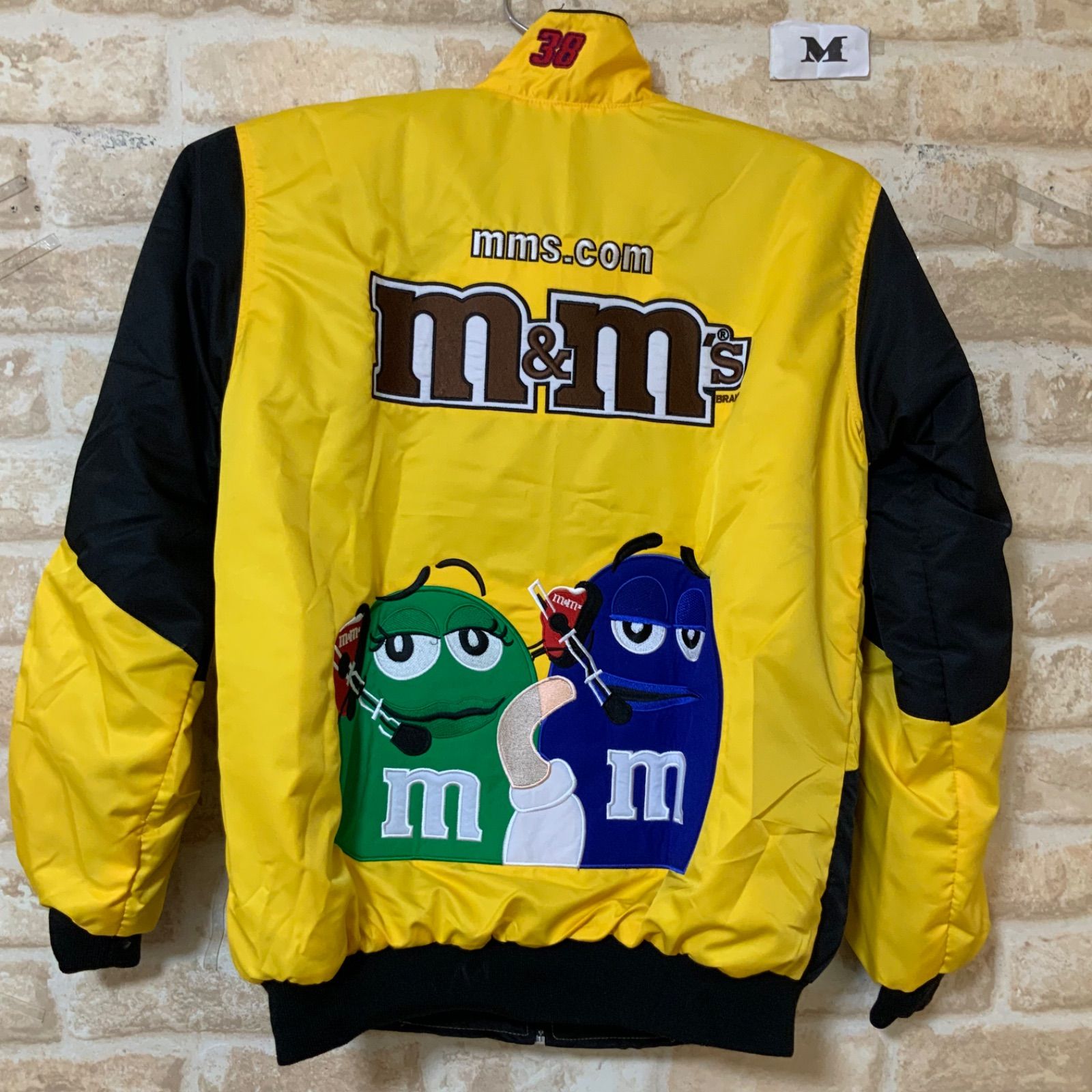 M&Ms レーシングジャケット M L XL XXL エムアンドエムズ イエロー