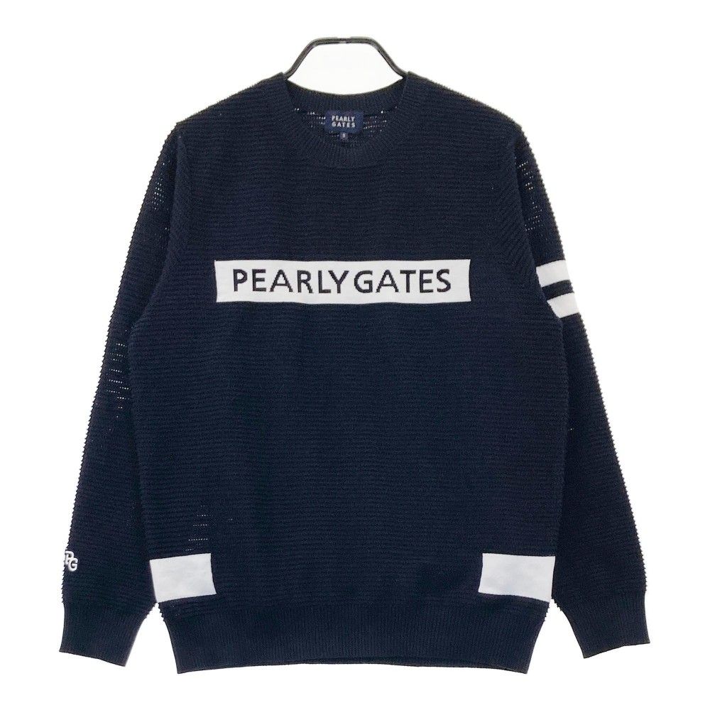 サイズ：5 PEARLY GATES パーリーゲイツ  長袖 ニットセーター  ネイビー系 [240101365754] ゴルフウェア メンズ ストスト