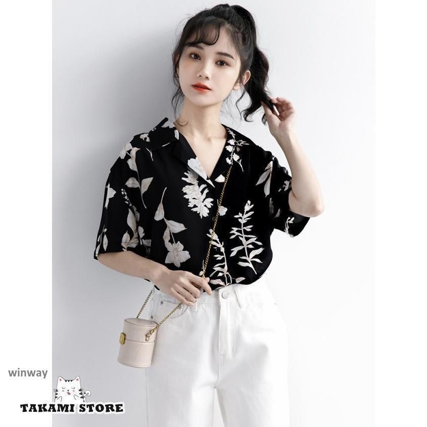 アロハシャツ レディース シャツ 半袖 トップス 春夏 ボタニカル柄 花柄 シャツブラウス 半袖シャツ 開襟シャツ 柄シャツ 総柄シャツ 襟付きシャツ オープンカラ アロハシャツ トップス レディース アロハ 春 夏 襟付き シャツ